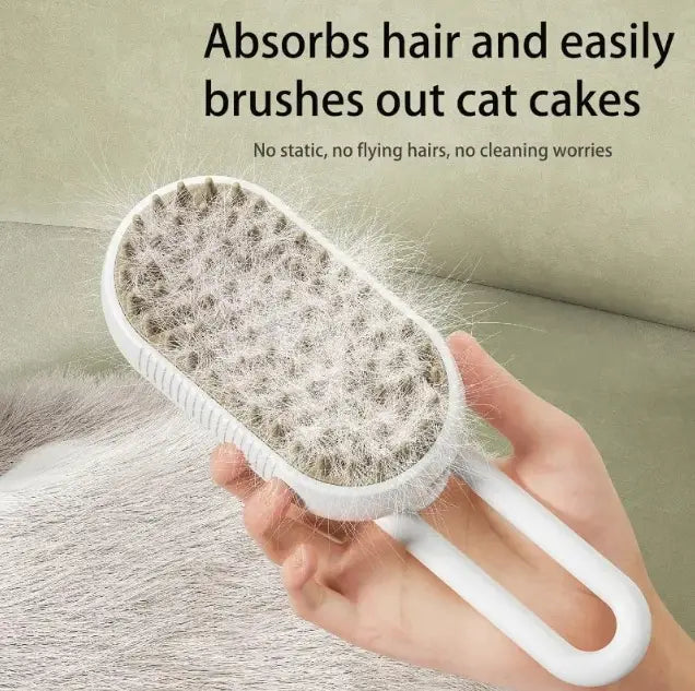 Steamy Dog Brush – Professional 3-in-1 Steam Grooming Brush for Dogs & Cats