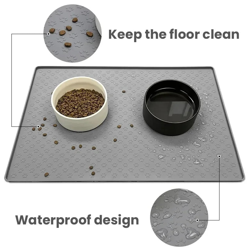 Keep Your Pet’s Feeding Area Clean &amp; Organised — The Waterproof Silicone Mat Every Pet Owner Needs!