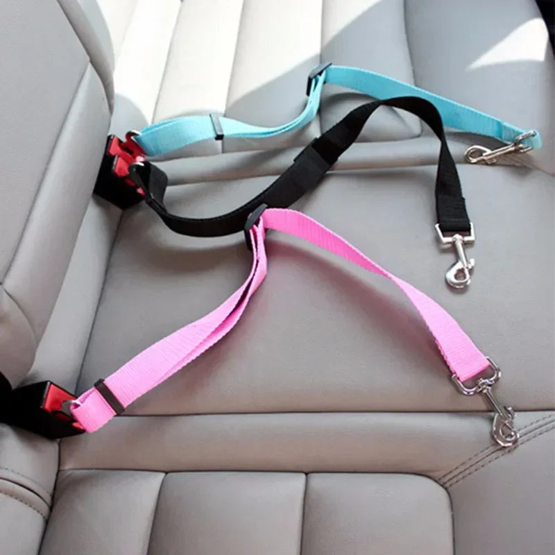 Keep Your Pet Safe on Every Ride – Adjustable Pet Car Seat Belt for Dogs & Cats
