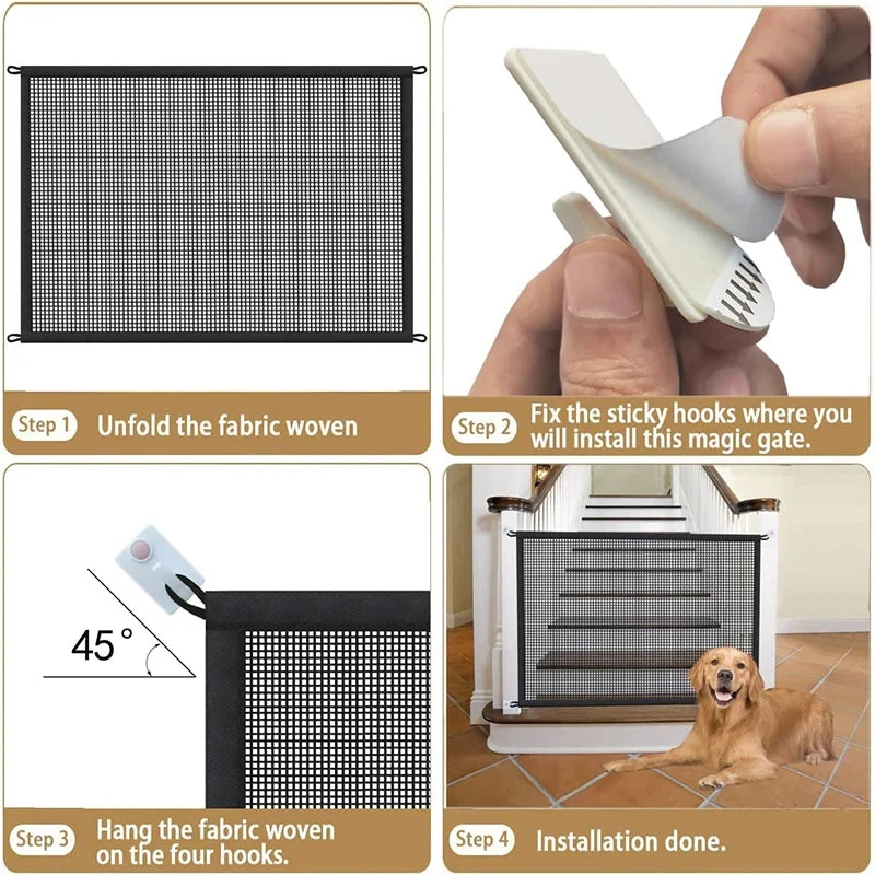 Keep Your Dog Safe with the Foldable &amp; Breathable Pet Safety Gate!